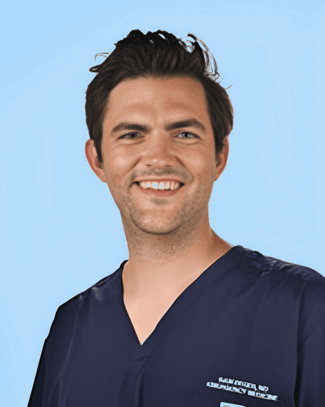 Dr. Liam O’Neill, Supervising Radiologist delivering rapid-response virtual direct supervision across Tether Supervision’s imaging network.