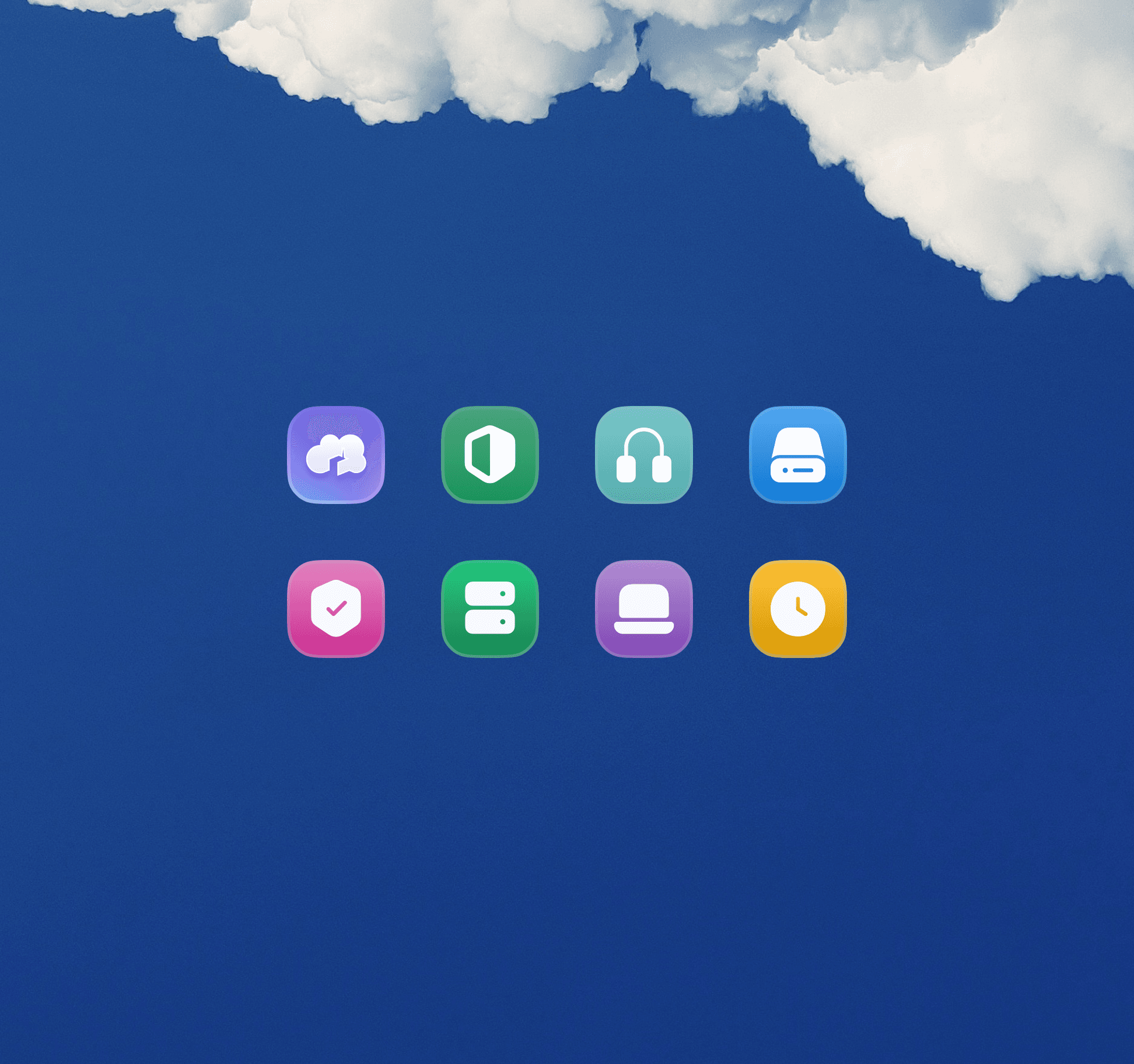 8 gradient symbols used in Cloud Factory's UI.