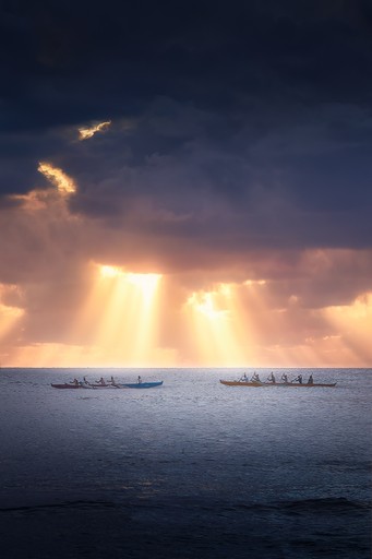 An icy lake with the moon in the sky and a green aurora