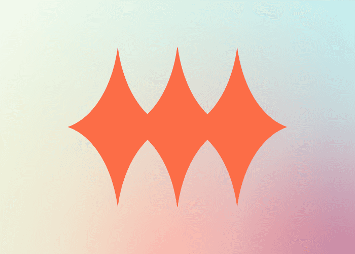 Abstract dynamic wave-shaped brand graphic representing event planning services