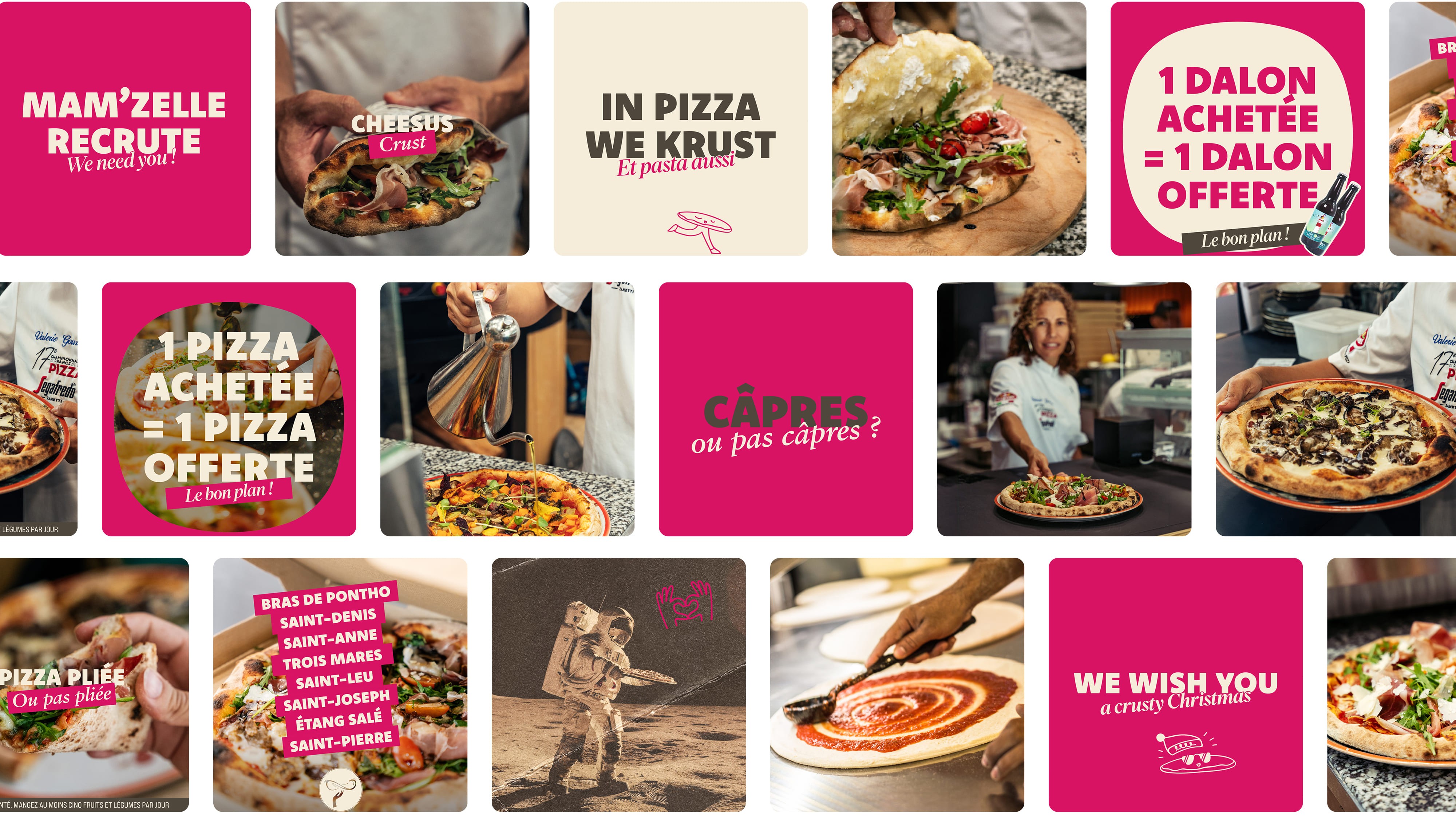 plusieurs posts de mamzelle pizza