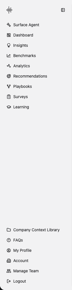 App sidebar