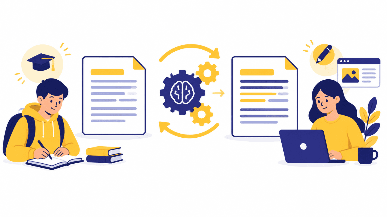 Article rephrasing overview showing how to rewrite content while preserving original meaning