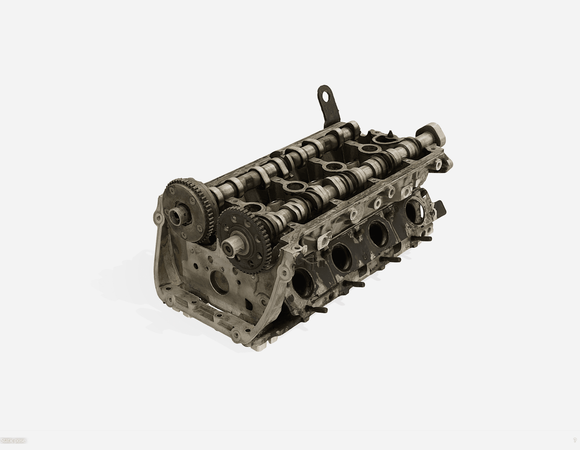 Screenshot of cylinder head 3D model.