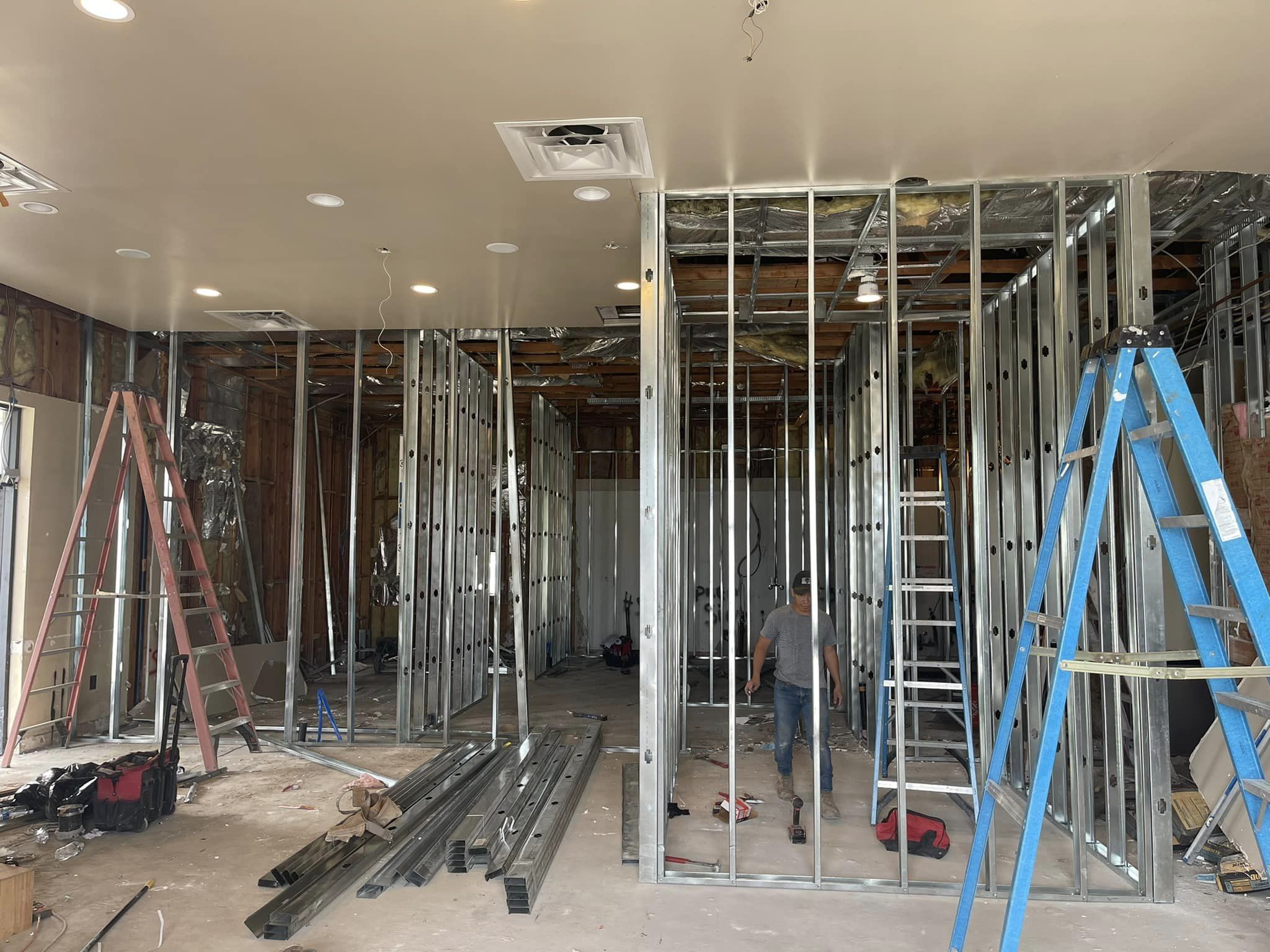 Construction progress photo of Karak Boba build-out by THP Construction