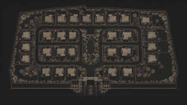 مخطط عام (Master Plan) لتصميم كمبوند سكني متكامل في الرياض