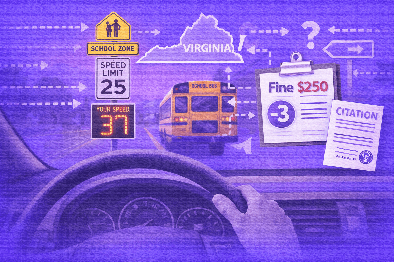 Virginia School Zone Speeding Ticket: Fines, Points & What to Do Next