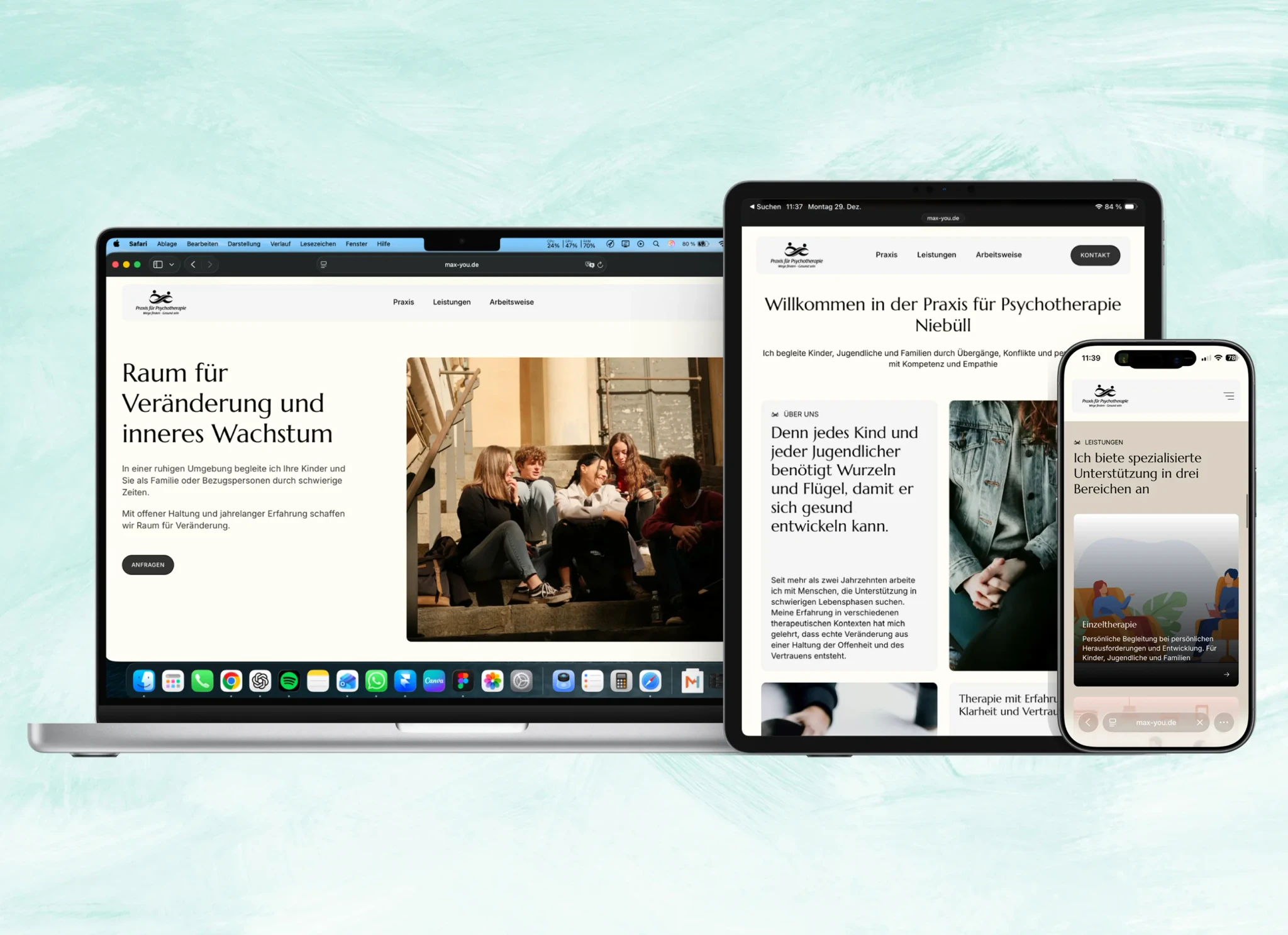 Max-You Psychotherapie Website