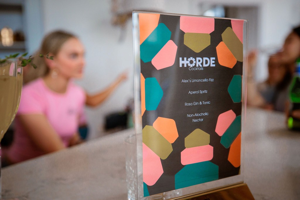 Custom cocktails with Horde branding