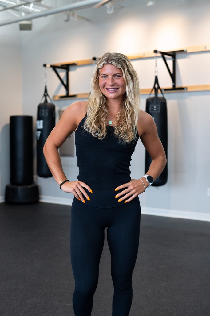 Gym Instructor with boxing gloves in Anchor Fitness Pewaukee
