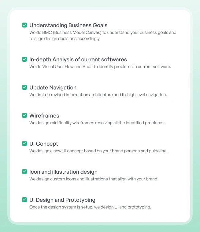 UI Design Process Checklist