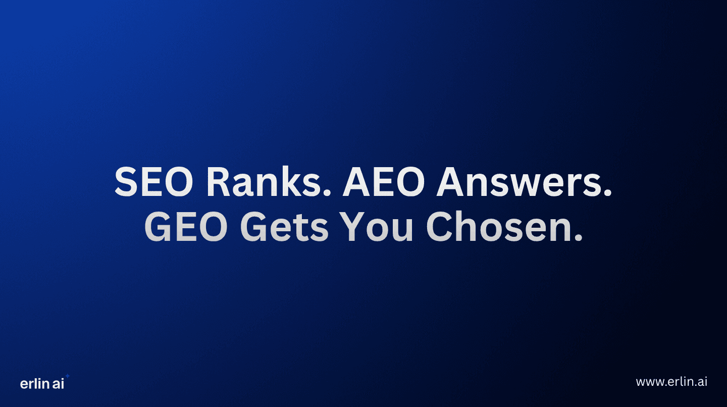 GEO vs SEO vs AEO