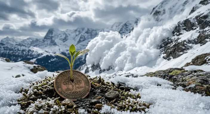 Efecto bola de nieve del interés compuesto multiplicando el capital a largo plazo en fondos de inversión.
