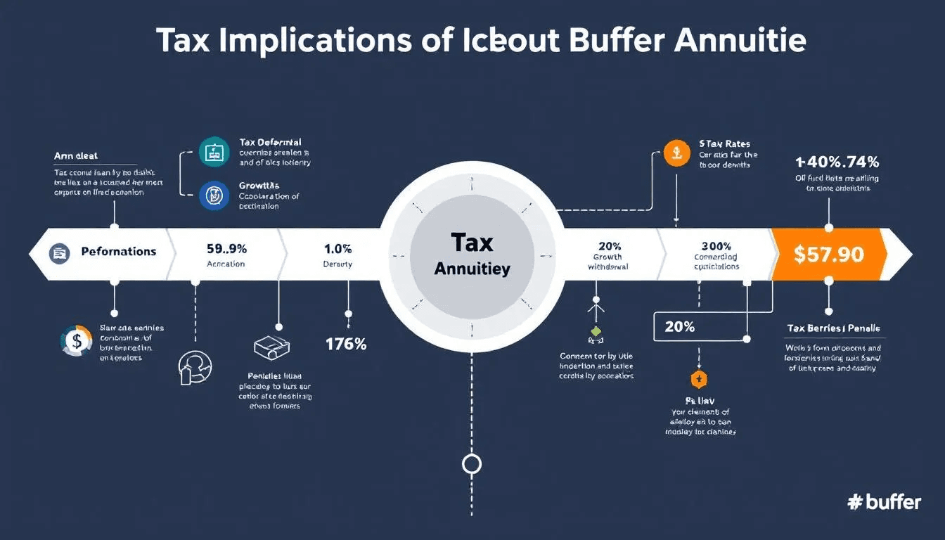 A visual representation of tax implications of buffer annuities.