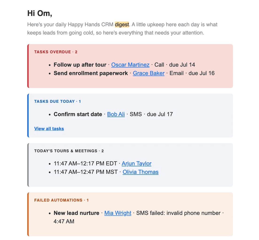 CRM Daily Digest