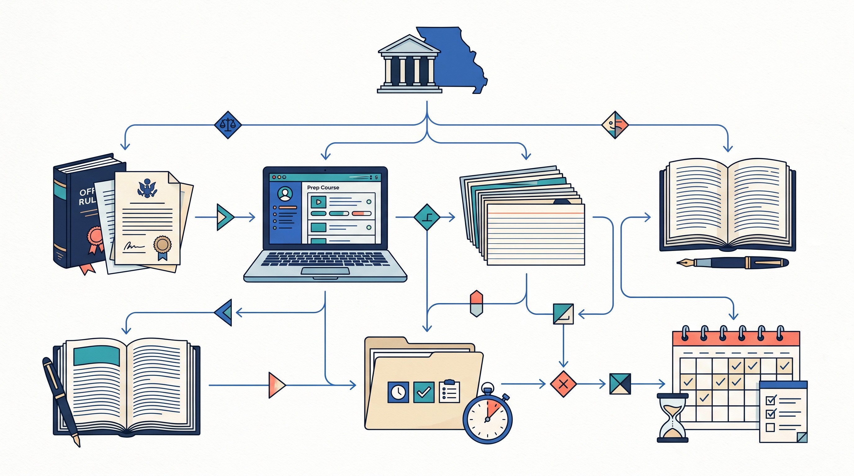 Bar exam study resource decision tree