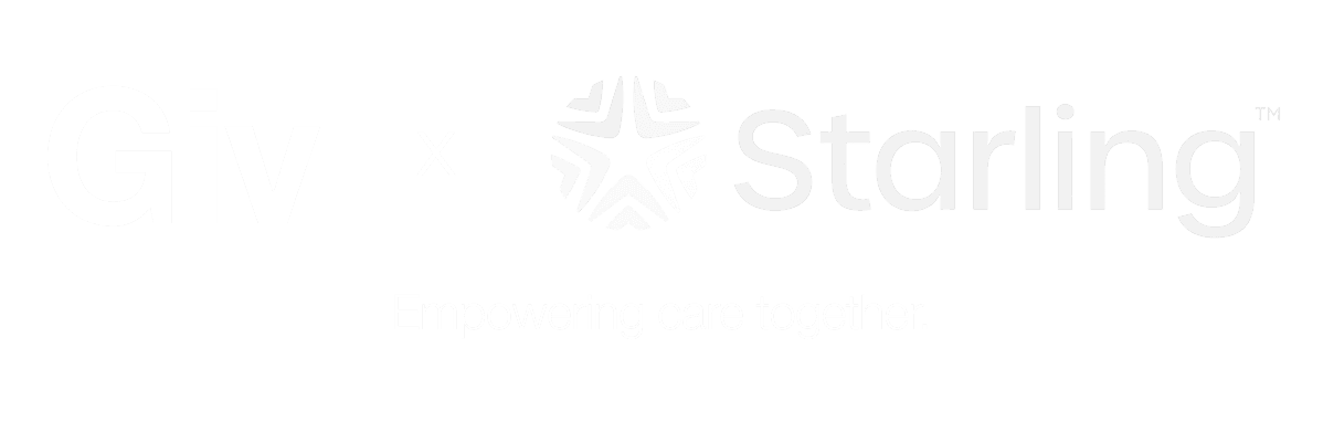 Giv and Starling logos together.
