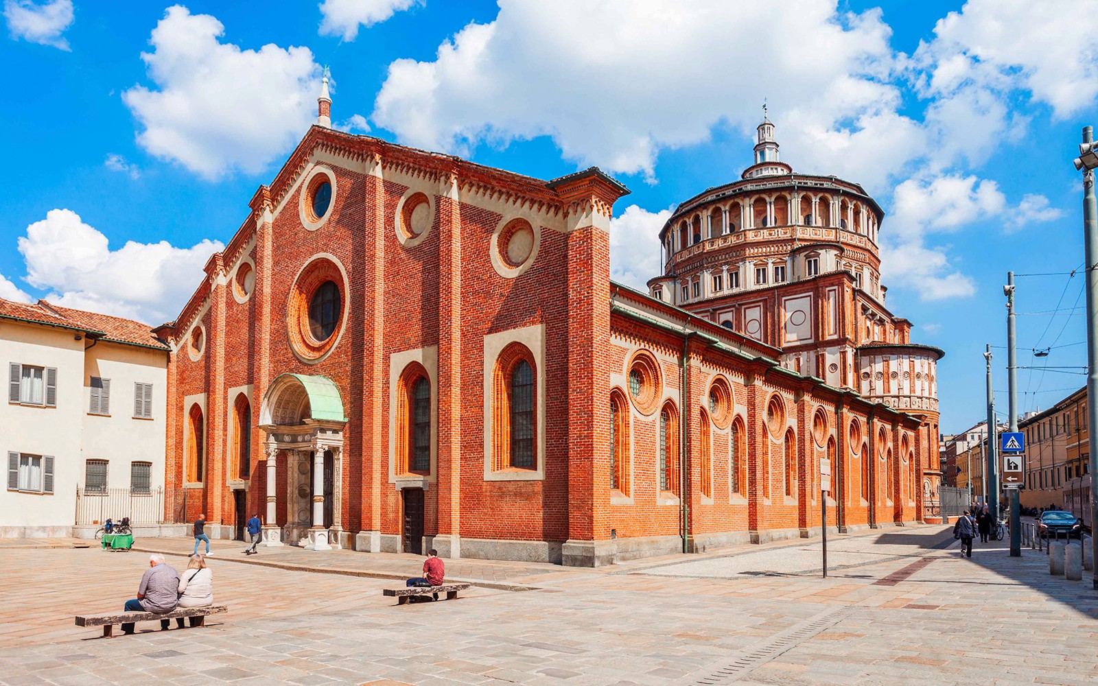 Santa Maria delle Grazie í Mílanó, staðurinn þar sem Síðasta kvöldmáltíðin er máluð.