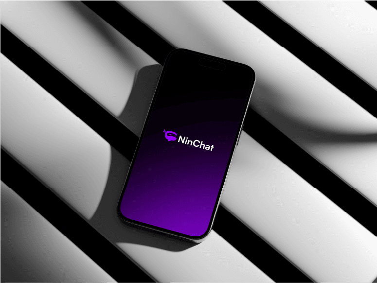 NinChat brand identity mockup
