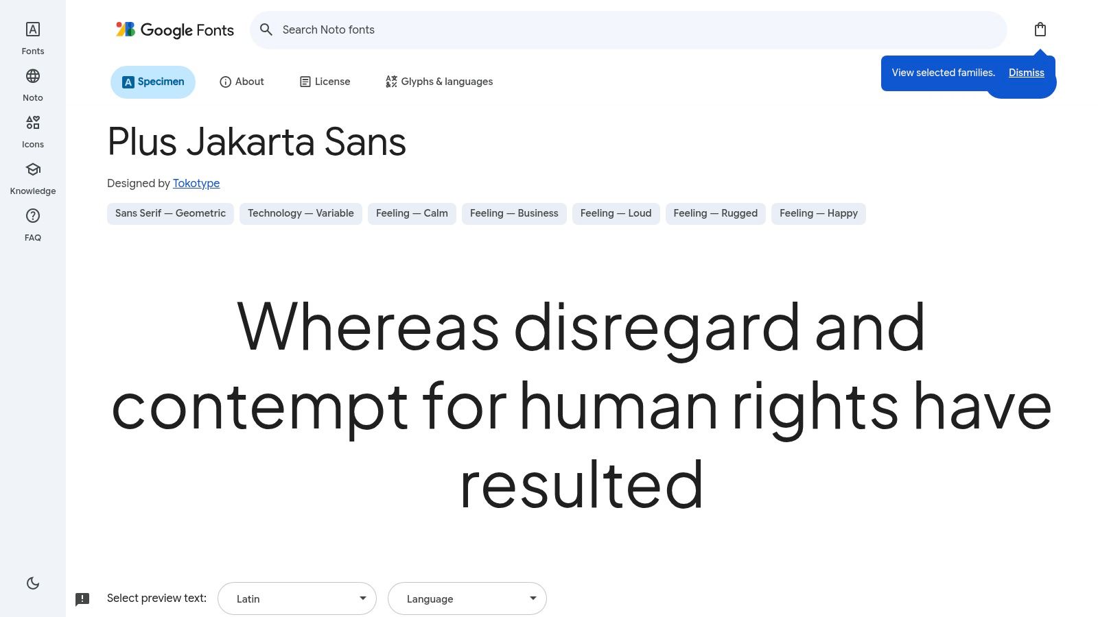 Plus Jakarta Sans displayed on a website design