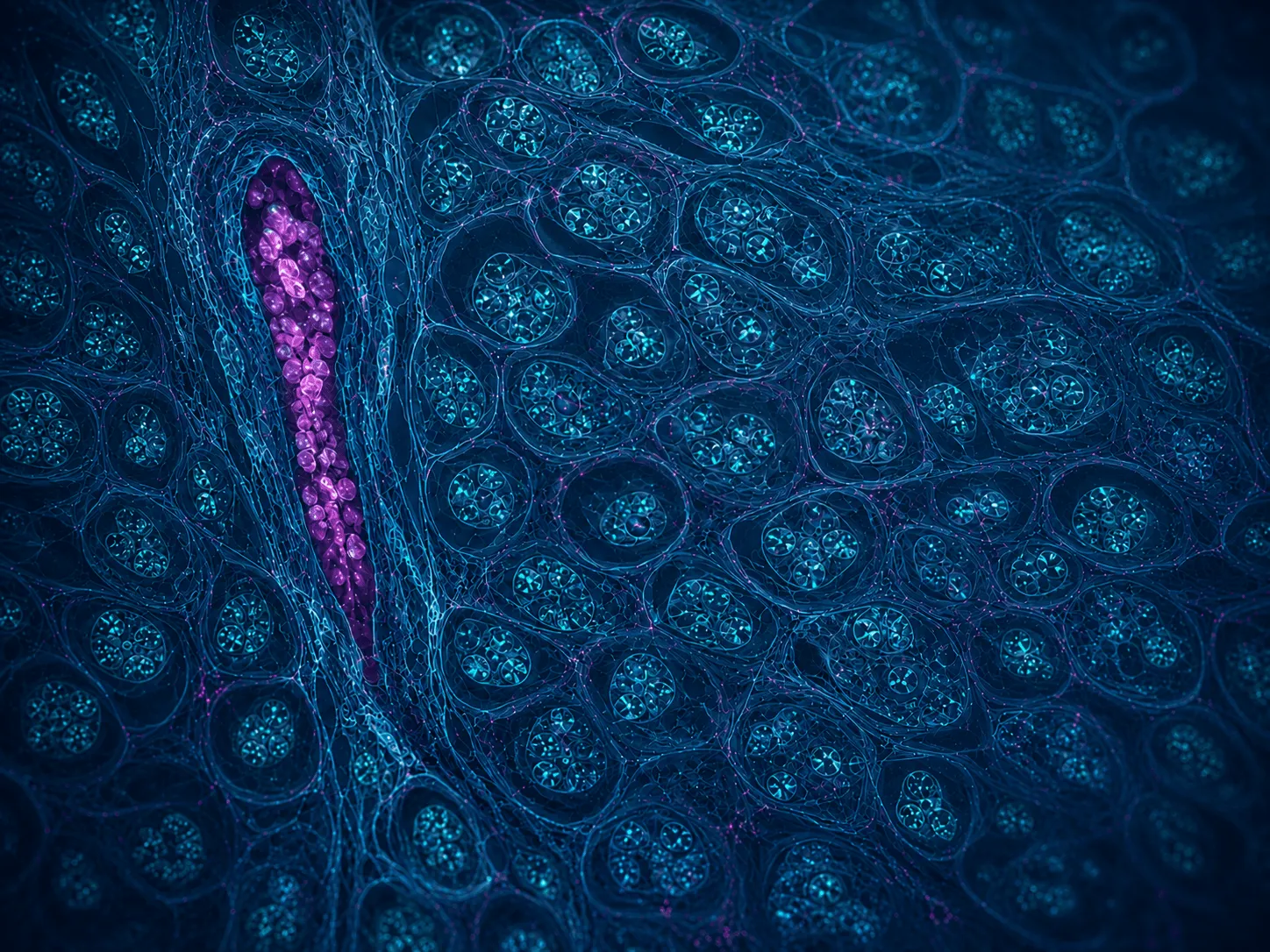 Microscope view of cell tissue