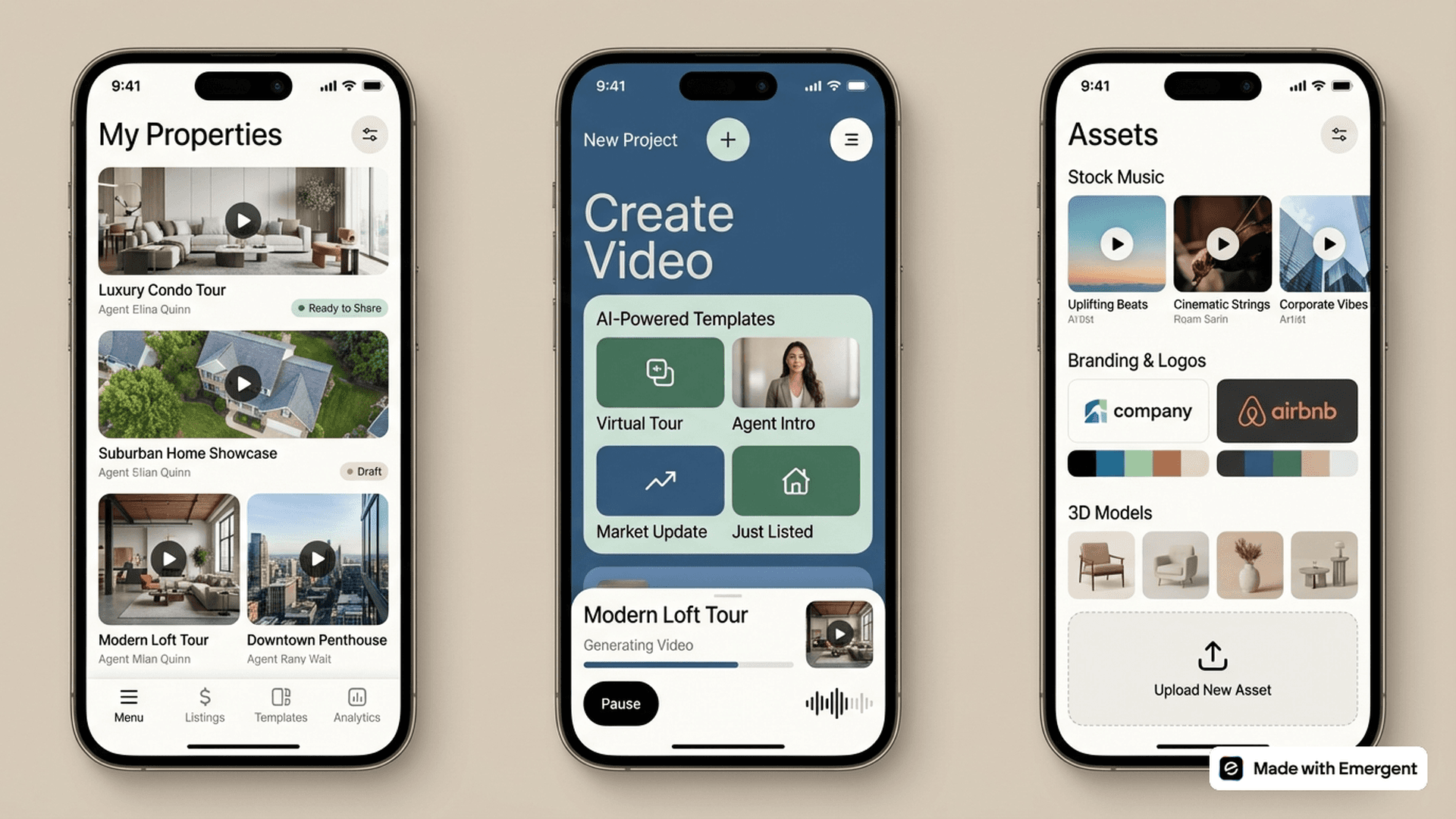 Real Estate Video App Made With Emergent