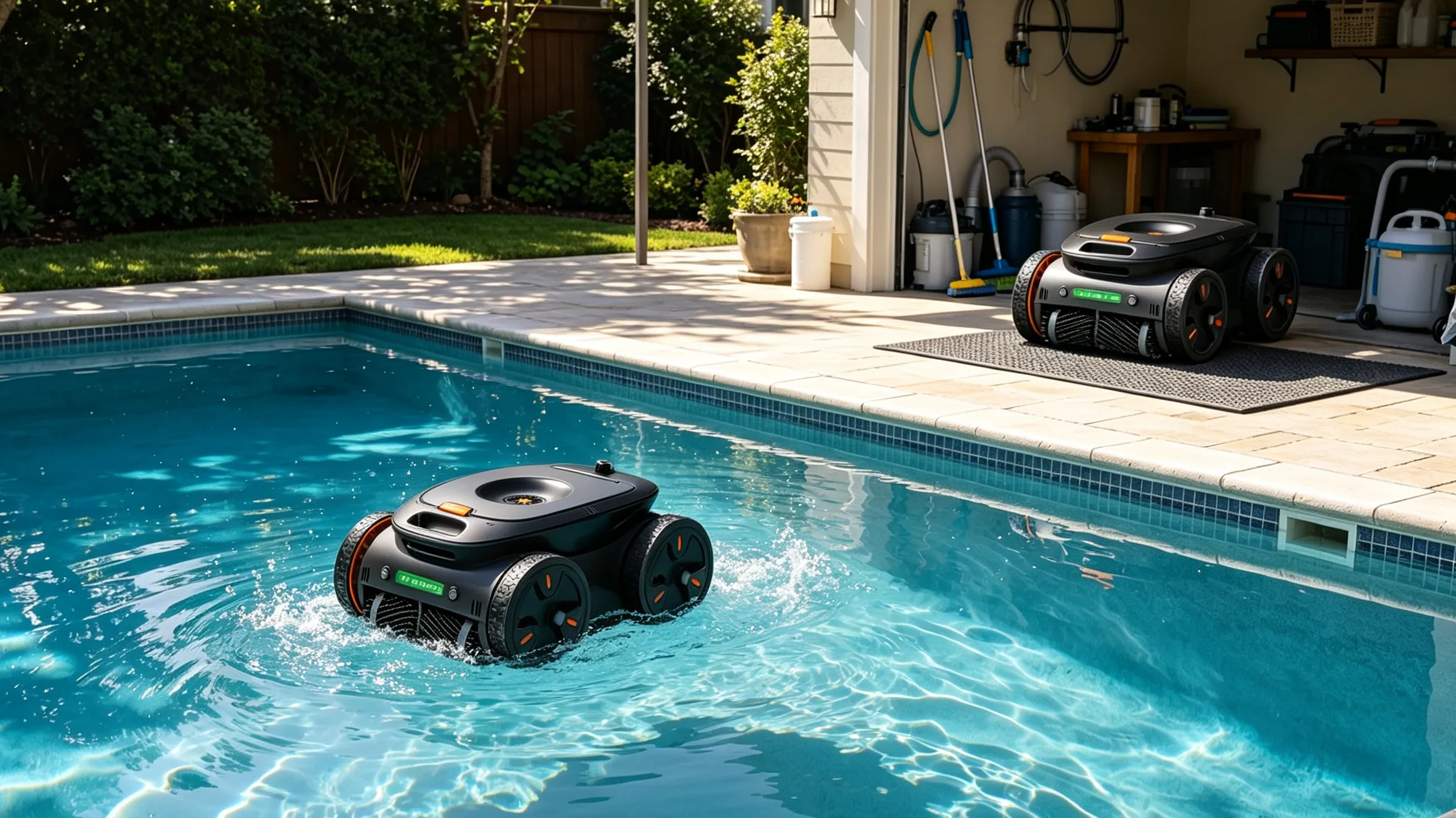 Whether to leave a robotic pool cleaner in the pool or remove it after use