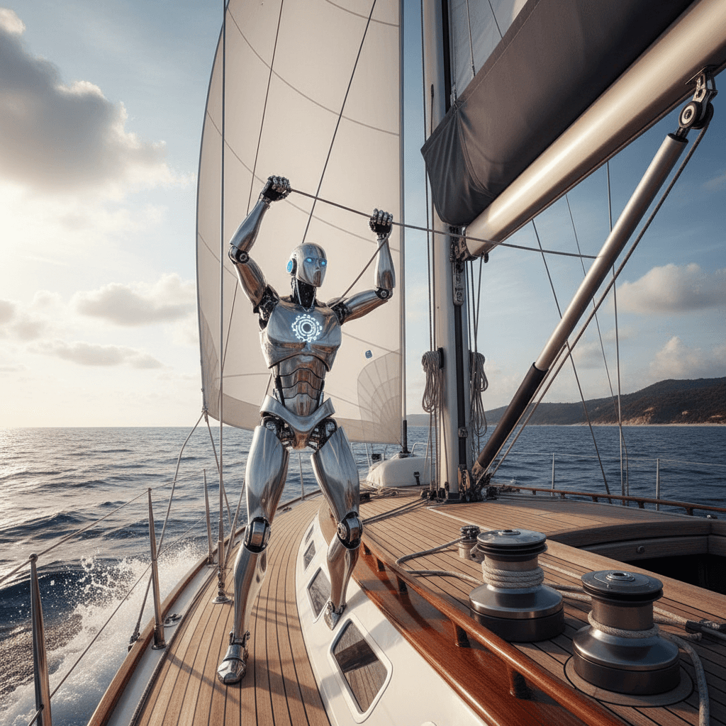 ai robot on yacht