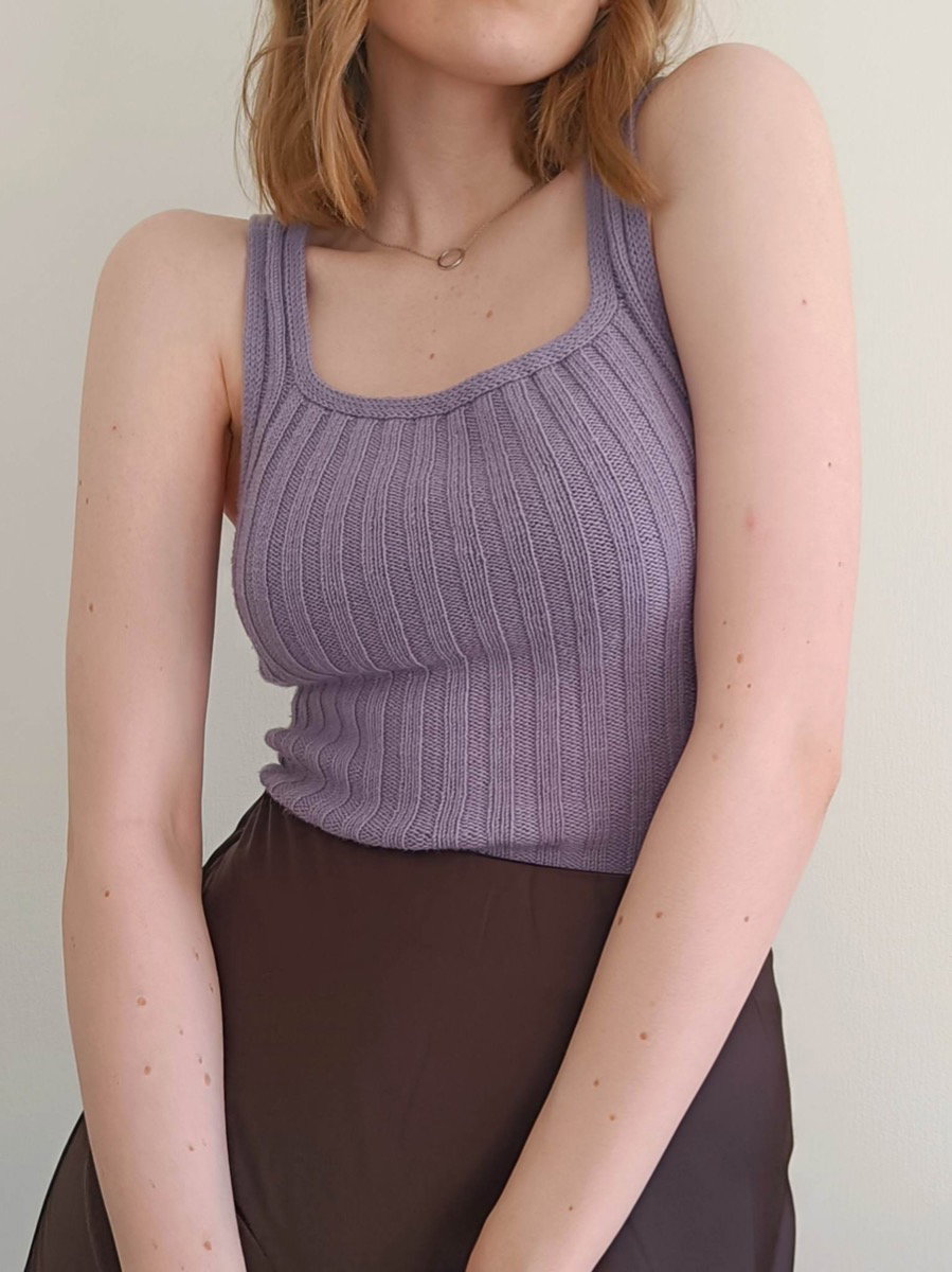 Square Neck Camisole knitting pattern by Garn og Slikt