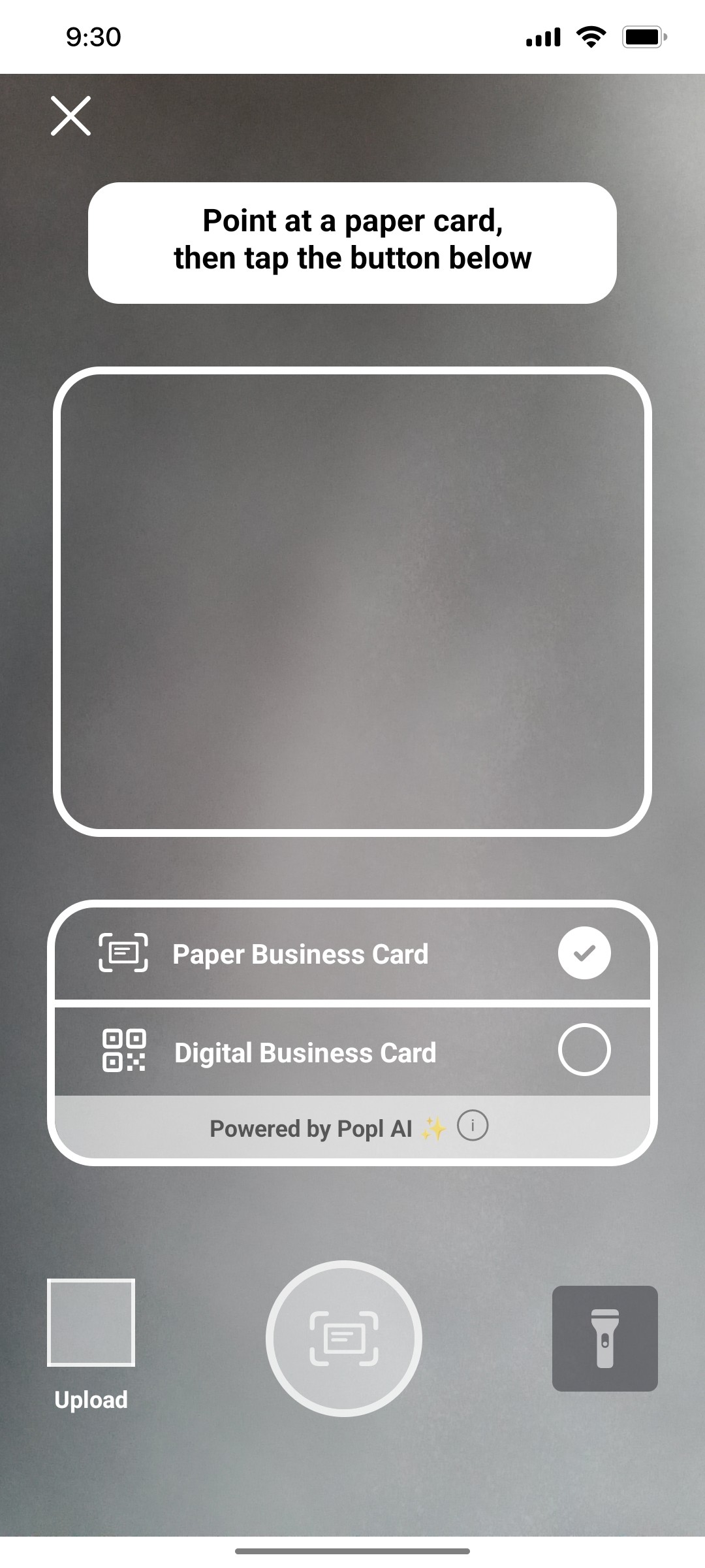 Popl Scan visiting cars Screen