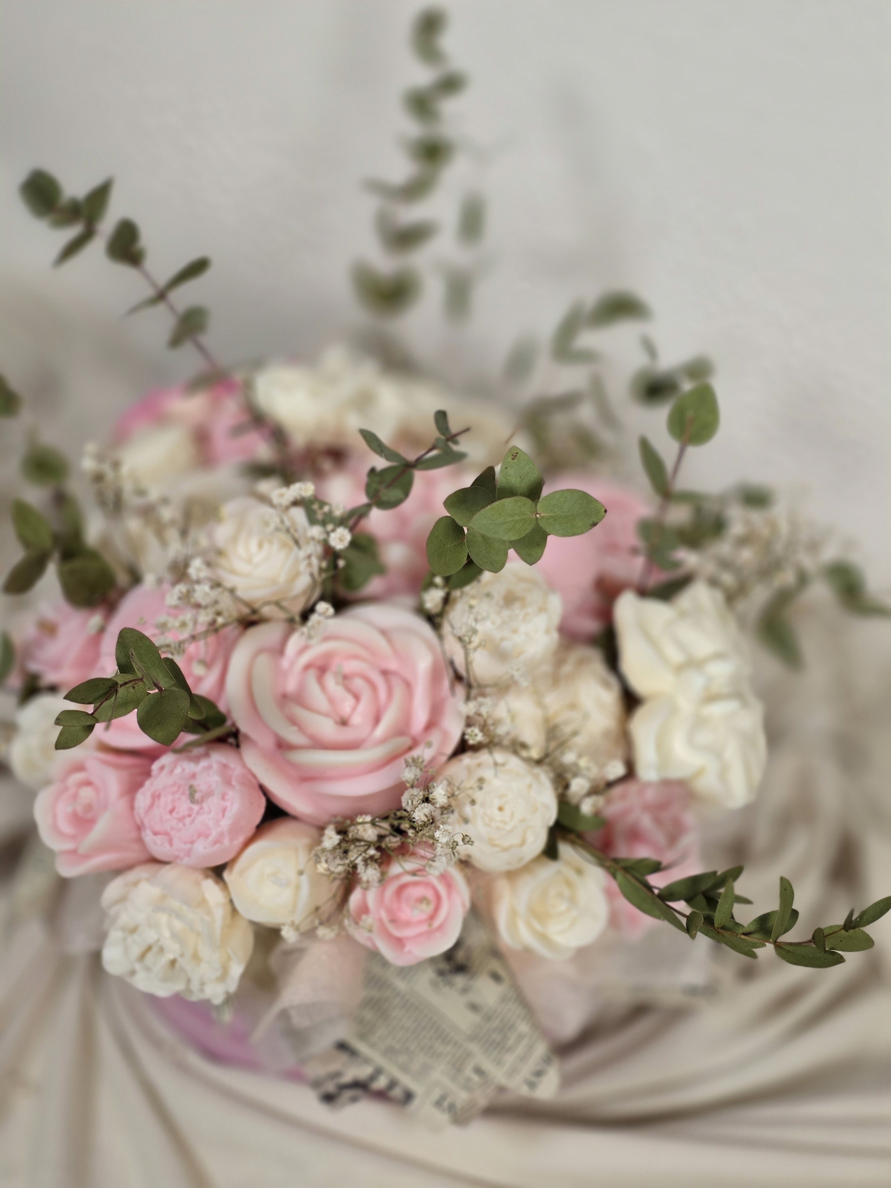 Soft floral gift arrangement