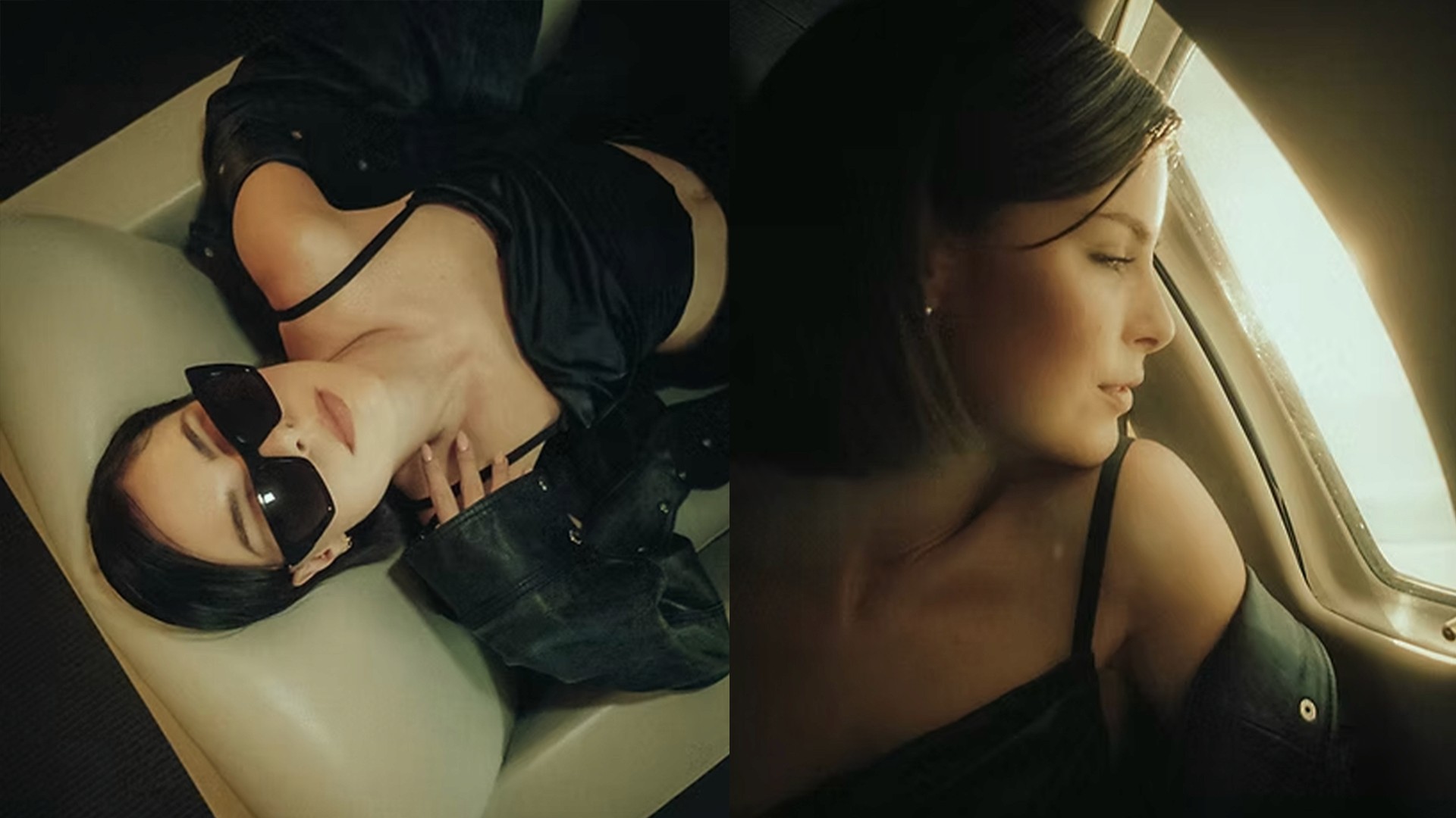 lena meyer landruth at airplane in netherlands, lena with sunglasses at videoshooting star, music