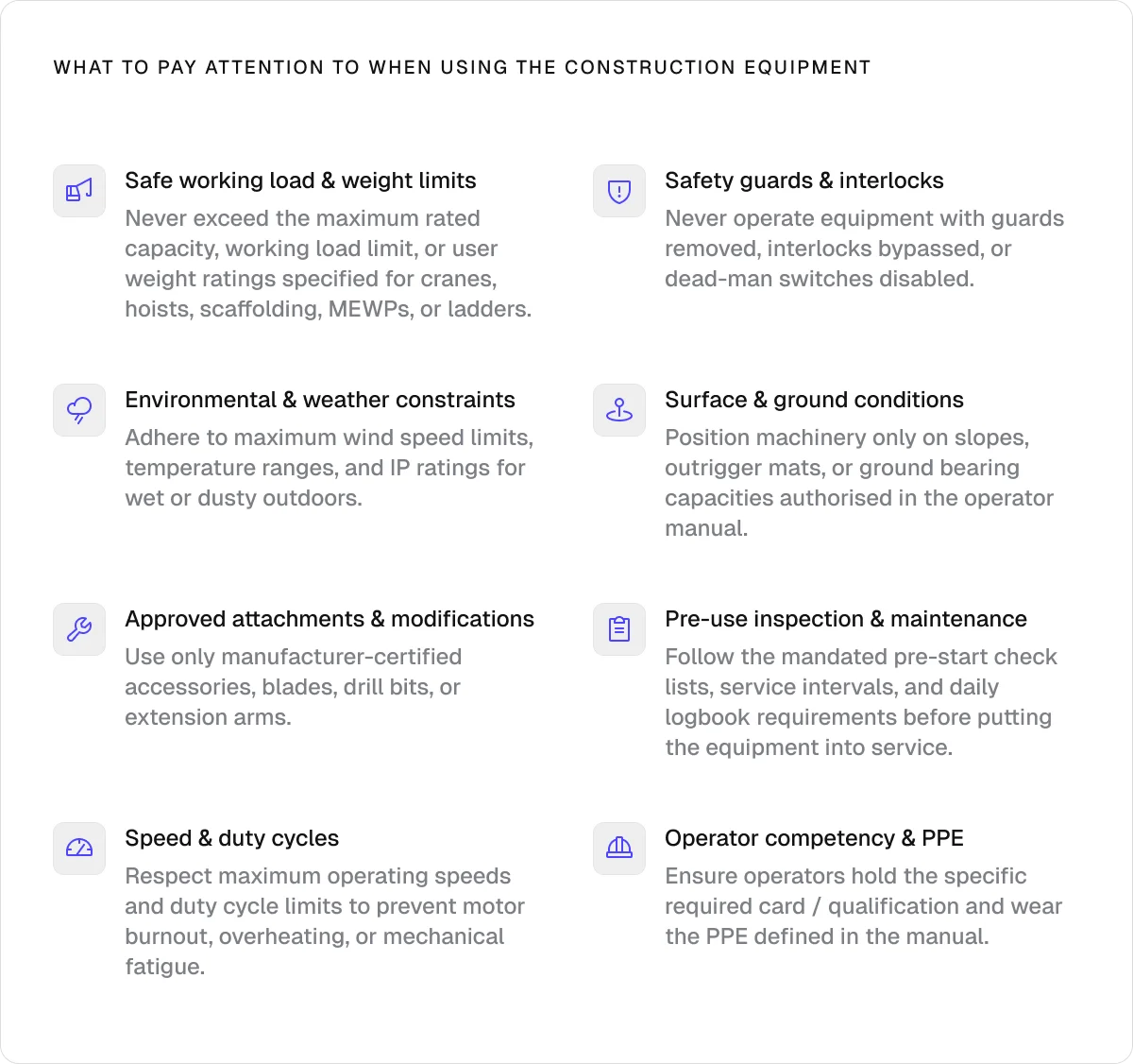 What to pay attention to List