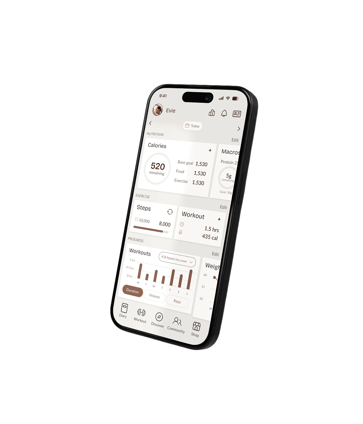 Lumofit Phone App Design Dashboard