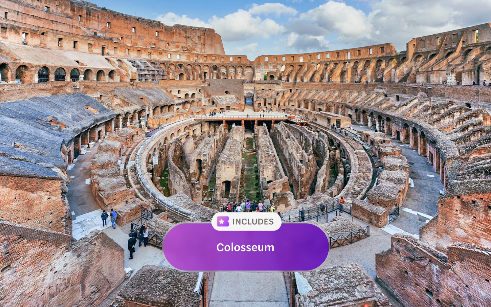 ชมทัศนียภาพภายในโคลอสเซียม บัตร Rome Super Pass พร้อมบริการขนส่งสาธารณะ