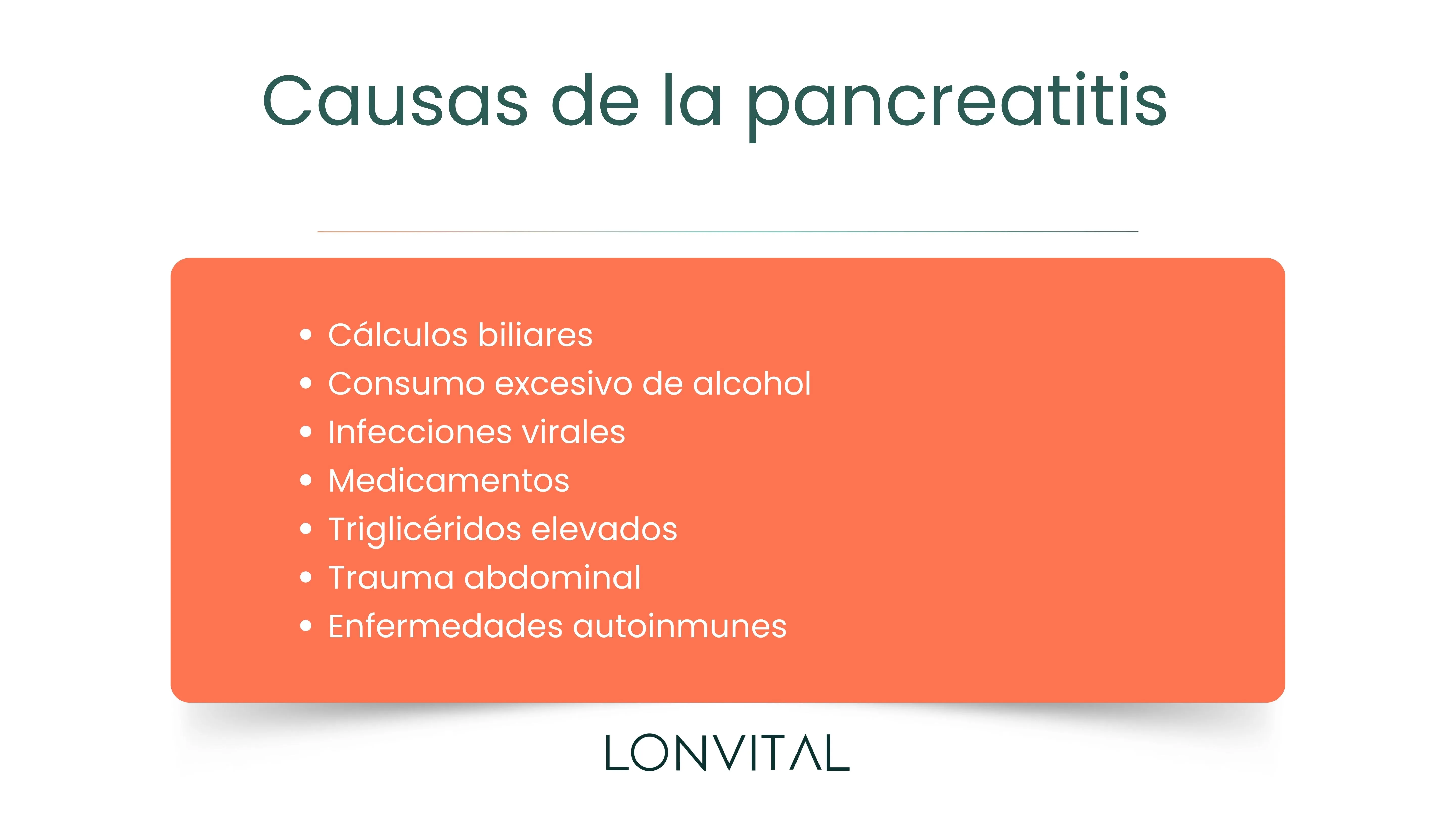 Causas de la pancreatitis