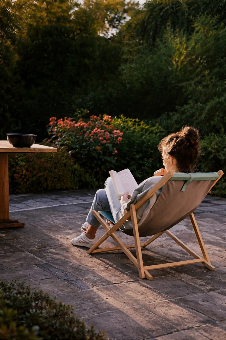 Happy woman using health app