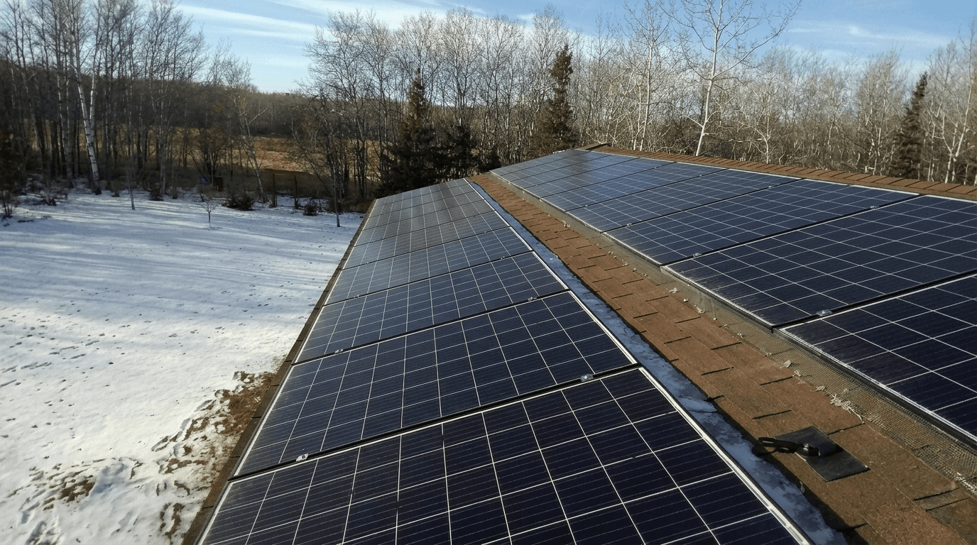 Solar panels on rooftop installation - K and C solar