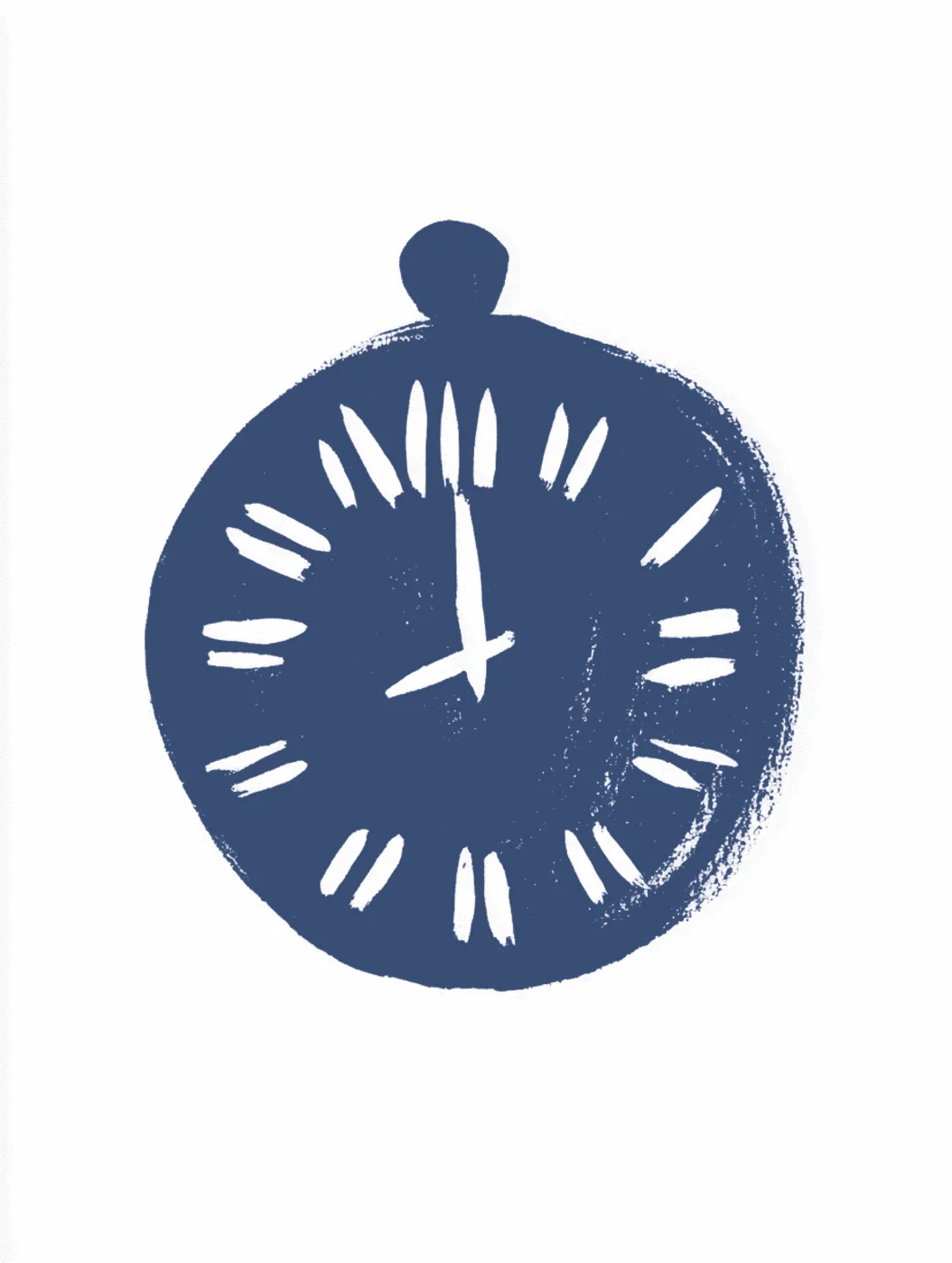 Blue clock illustration