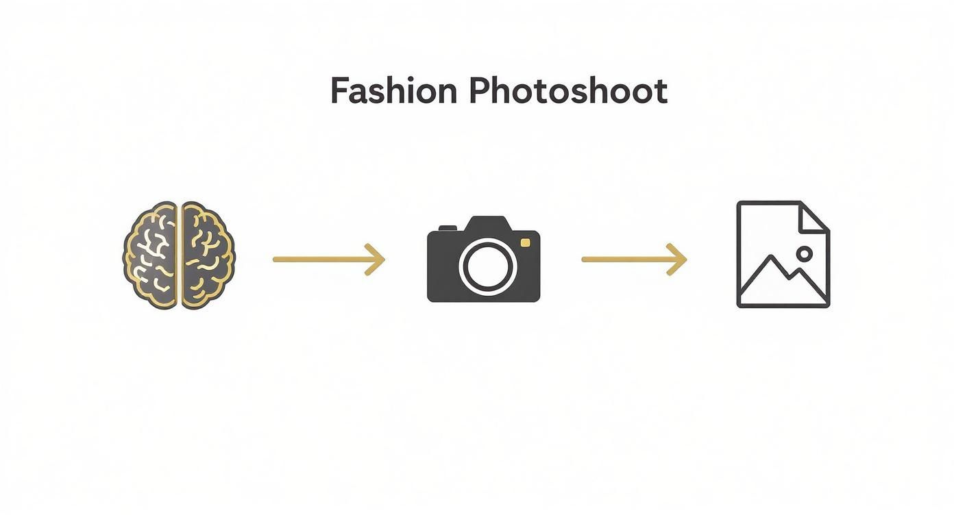 Infographic about fashion model photoshoot