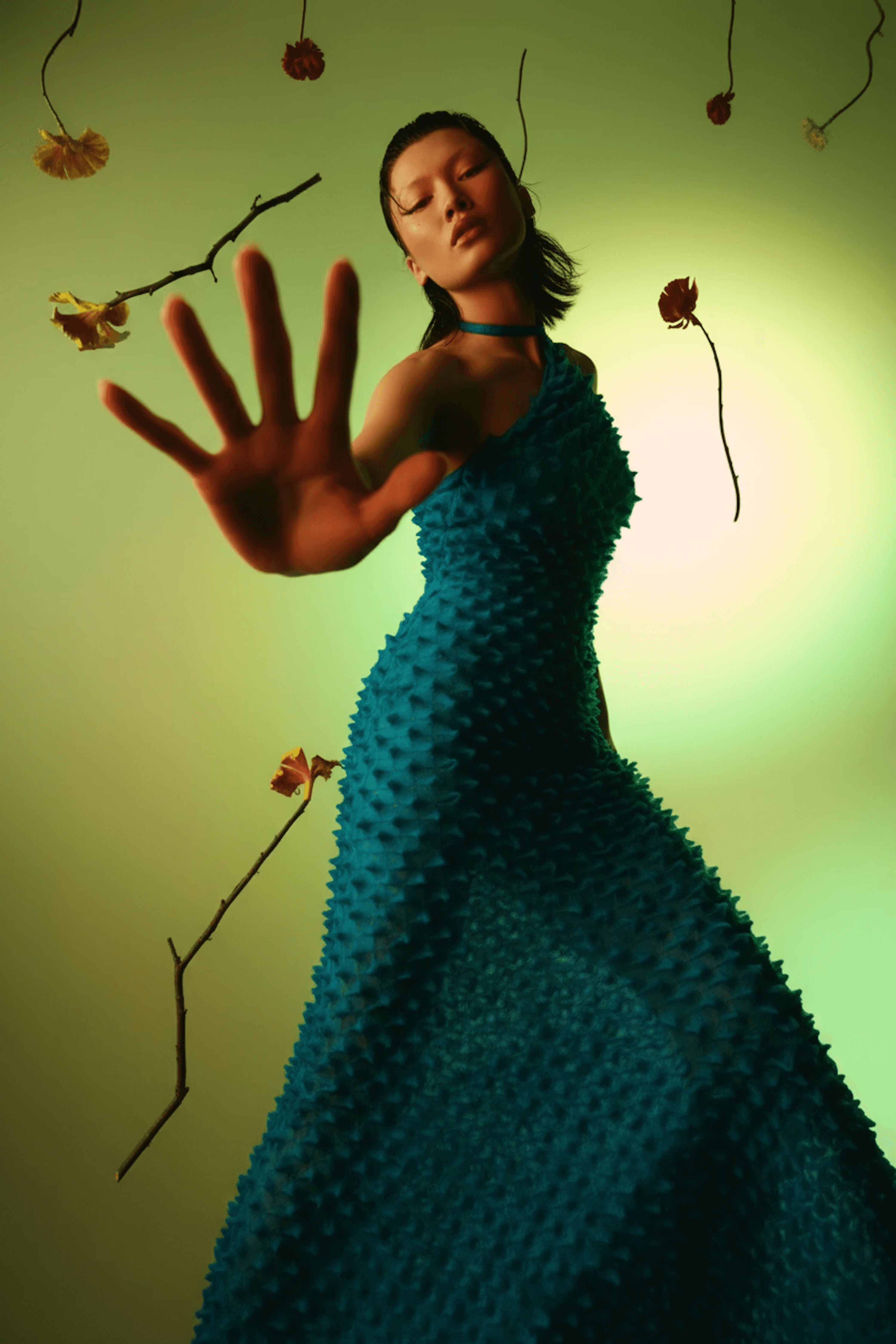 Girl & flowers