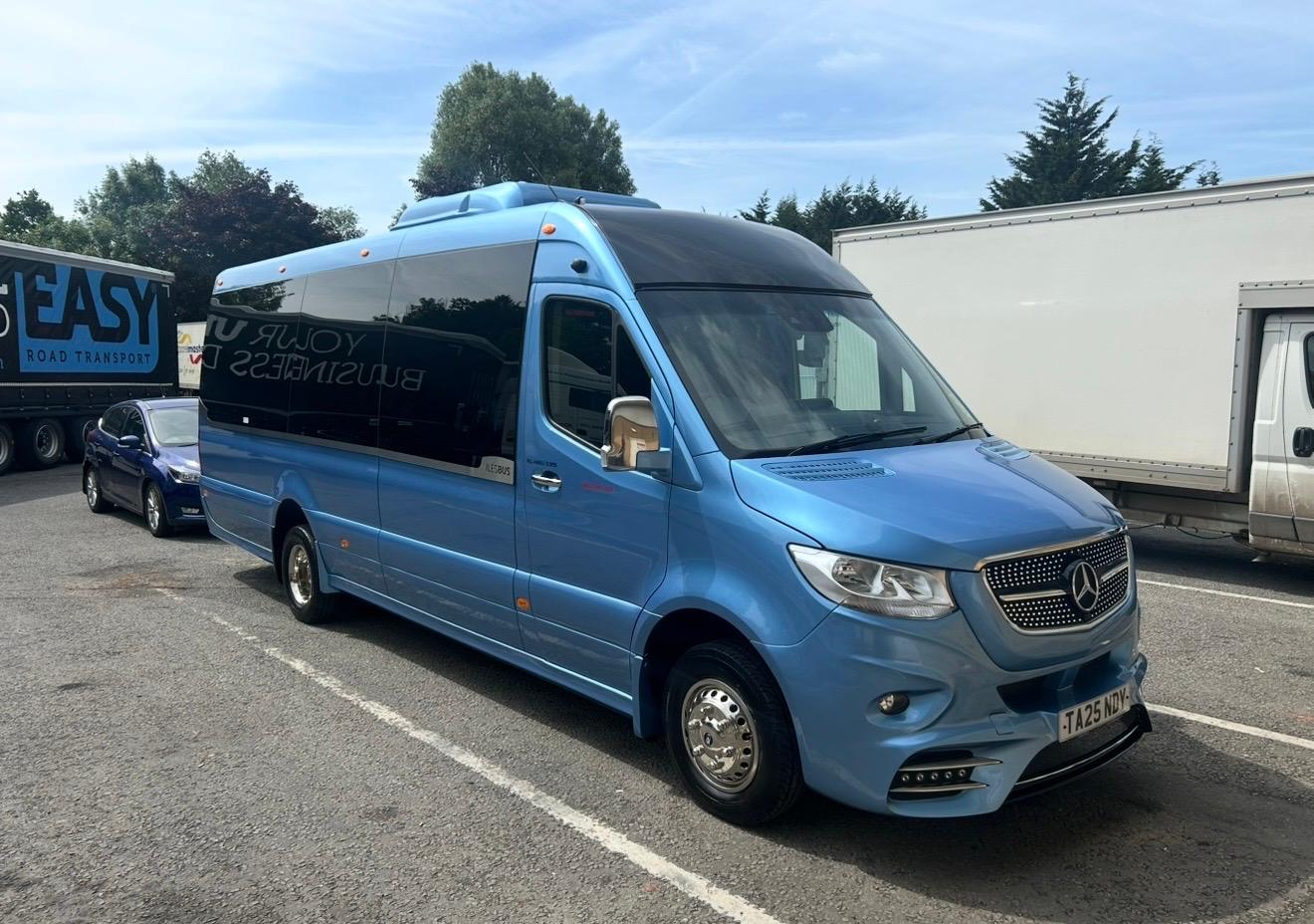 Luxury minibus and coach for premium chauffeur transport services.