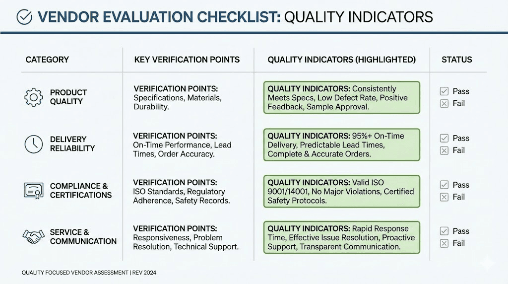 Peptide vendor quality evaluation checklist for researchers