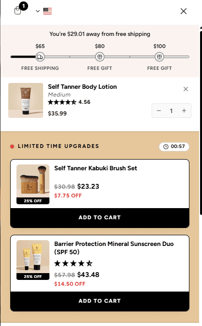 Cross=sell bundle example