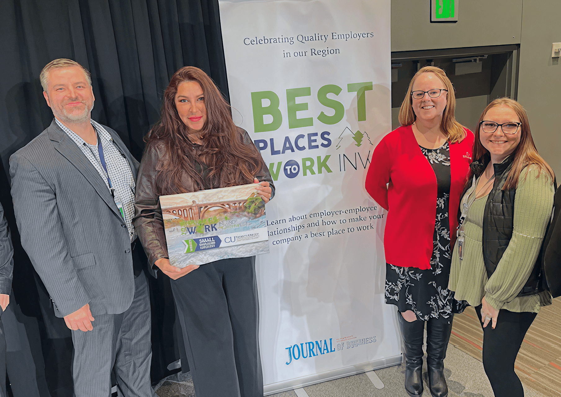 CU*NorthWest team celebrating Best Places to Work award in the Inland Northwest