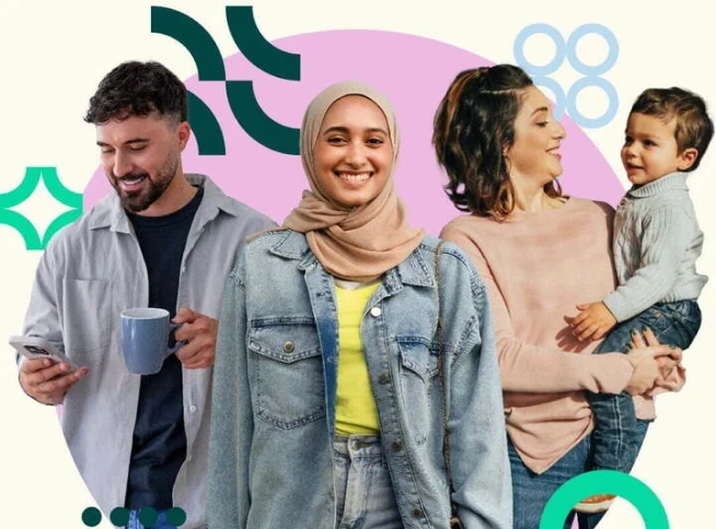Picture of happy young people