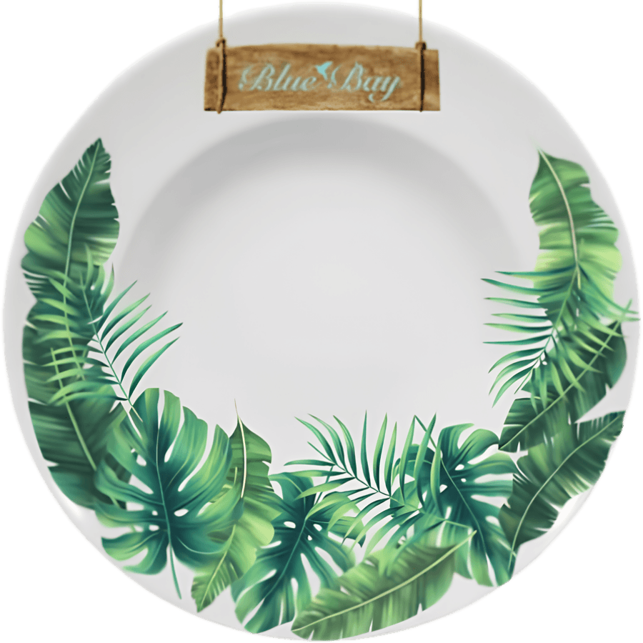 Assiette personnalisée réalisée pour Blue Bay