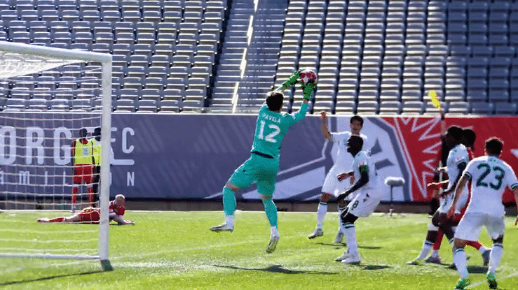 Model girl in orange coat