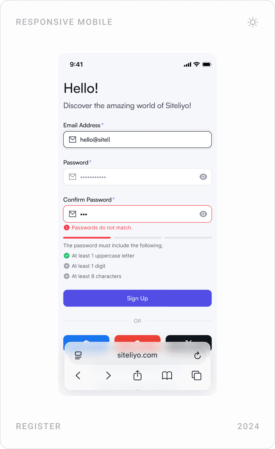 Modern SaaS Registration Interface Design