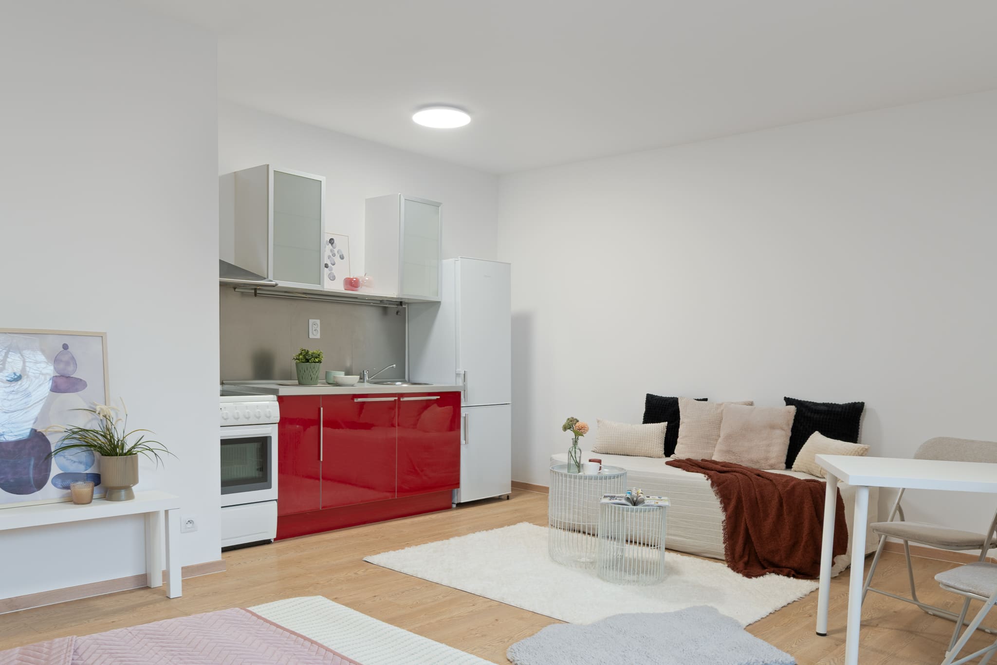 white concrete house surrounded by trees